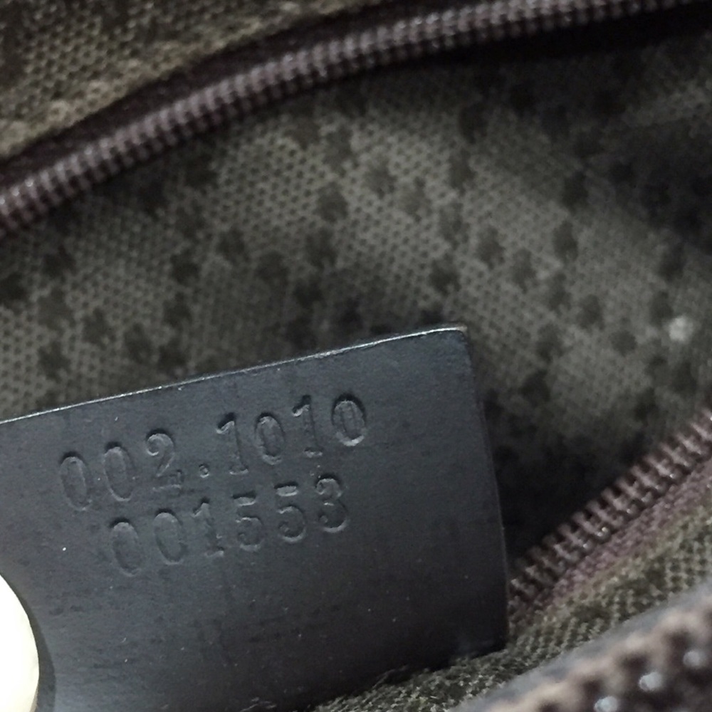❤️SOLD❤️Gucci brown and black monogram nylon bamboo handle vintage tote bag - Picture 14 of 14